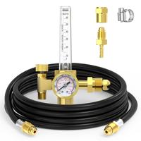 YESWELDER CO2 Argon Gas Regulator with 8ft Gas Hose, Flow Meter Gas Pressure Gauge for TIG MIG Welding, CGA580 Inlet Connecti...