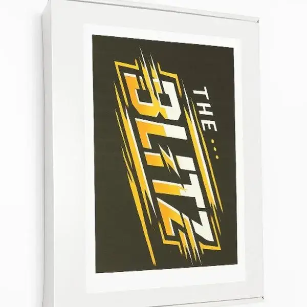 Break039-The Blitz Signed Baseball Jersey - New Product with Signature Attribute - Minimalist Design & Yellow Text on Black B...