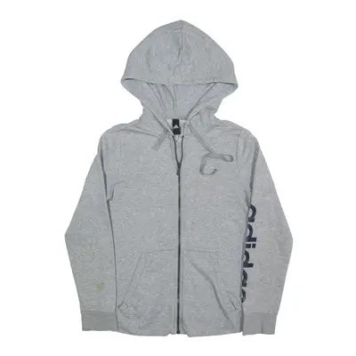 ADIDAS Hoodie Grey Full Zip Womens M