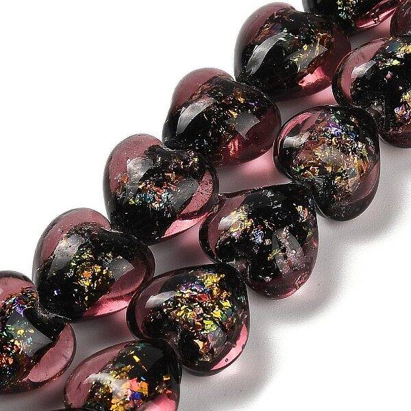 Handmade Dichroic Foil Glass Beads Strands