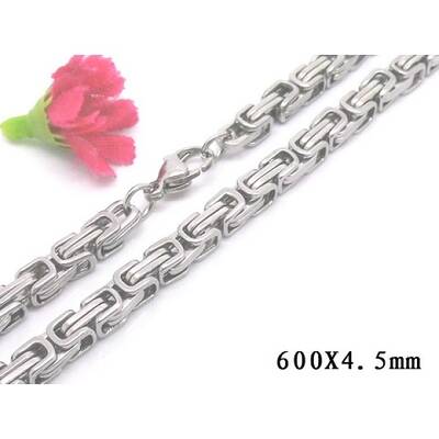 Non-Tarnish 201 Stainless Steel Byzantine Chain Necklaces