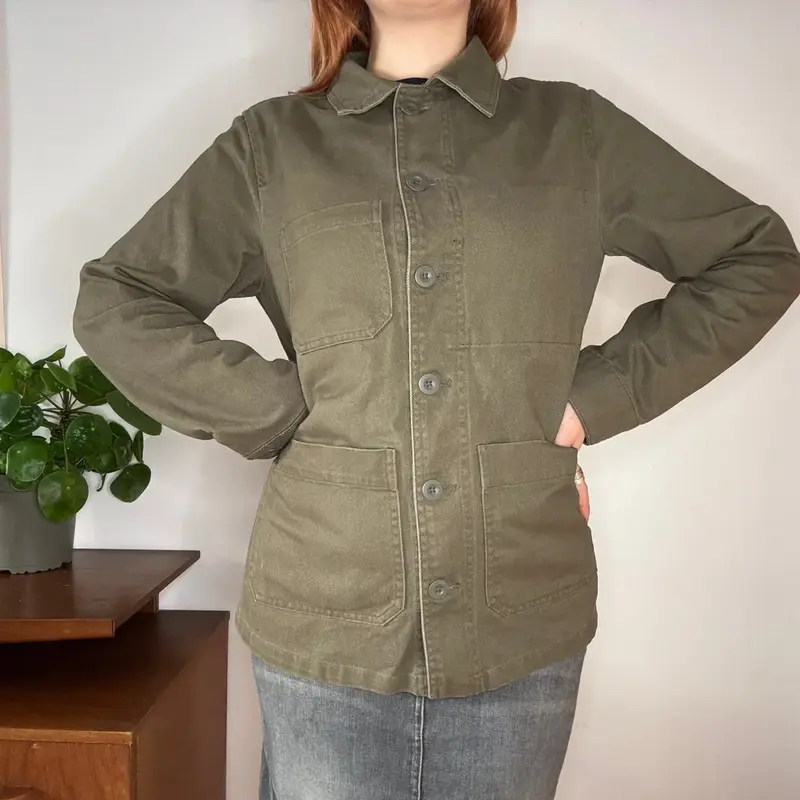 Piombo Worker Jacket - Small Green Cotton