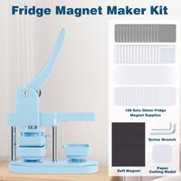 Fridge Magnet Button Maker Machine, 50mm/1.97 inch Square-Shaped Pin Maker Machine for Refrigerator Magnet, DIY Square Button...