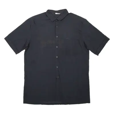Spaghetti Factory Mens Plain Shirt Black L