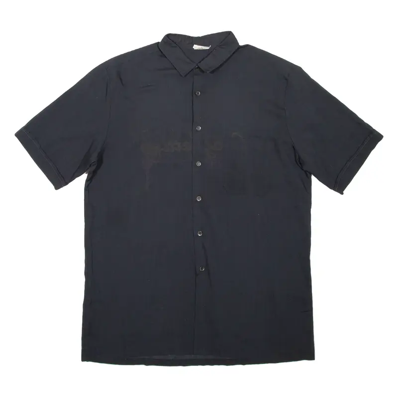 Spaghetti Factory Mens Plain Shirt Black L
