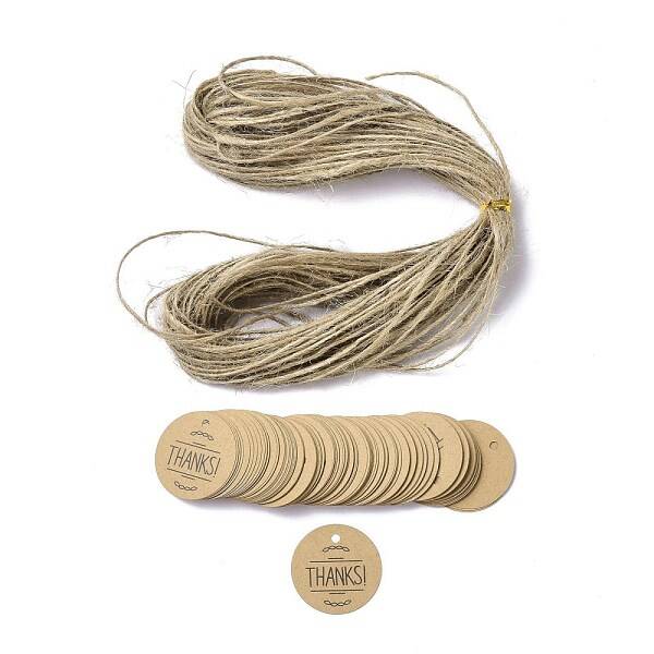 Thank You Theme Kraft Paper Jewelry Display Paper Price Tags