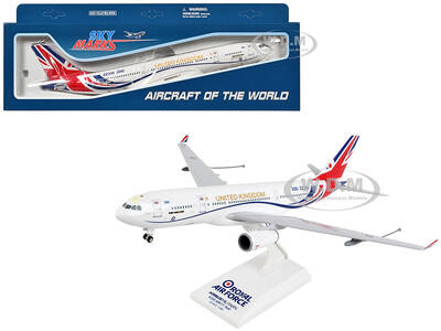 Airbus A330 MRTT Voyager Commercial Aircraft with Landing Gear United Kingdom Royal Air Force (ZZ336) White with Red and Bl...