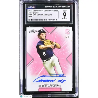 Carson Applegate CGC 2021 Perfect Game Showcase #BA CA1 Pink 1/3 Baseball 9