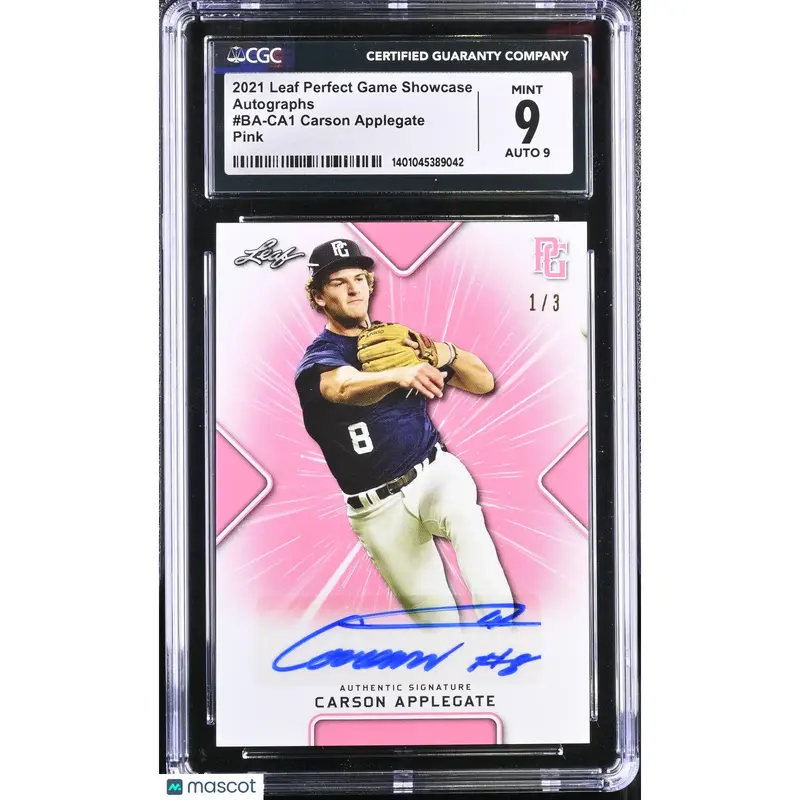 Carson Applegate CGC 2021 Perfect Game Showcase #BA CA1 Pink 1/3 Baseball 9