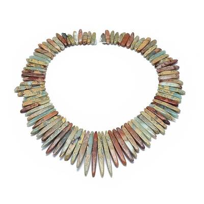 Natural Aqua Terra Jasper Graduated Beads Strands