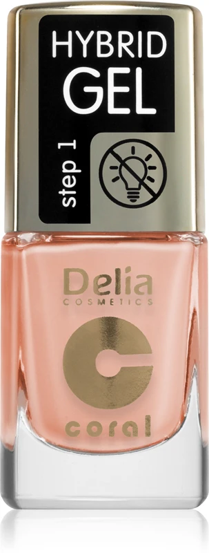 Delia Cosmetics Coral Hybrid Gel Nail Polish Gel Without UV/LED Lamp Color 113 11 ml