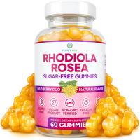 Purify Life Rhodiola Rosea Sugar-Free Gummies - Wild Berry Flavor - Vegan, Non-GMO, Gluten-Free, Gelatin-Free - 60 Count - 15...