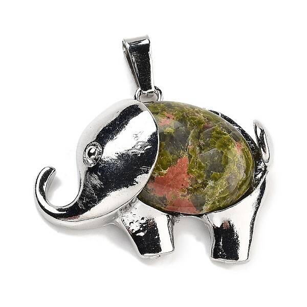Natural Unakite Pendants