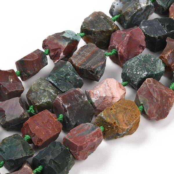 Rough Raw Natural Indian Agate Beads Strands