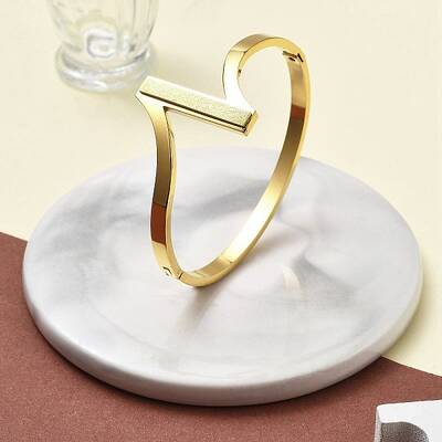 Ion Plating(IP) 304 Stainless Steel Hinged Bangles for Women