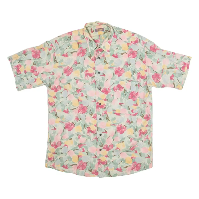 EINHORN Mens Shirt Green Floral L