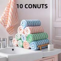 10 counts three colors random microfiber Cleaning Cloth - Super Soft & Absorbent for Kitchen Drying and Dish Washing