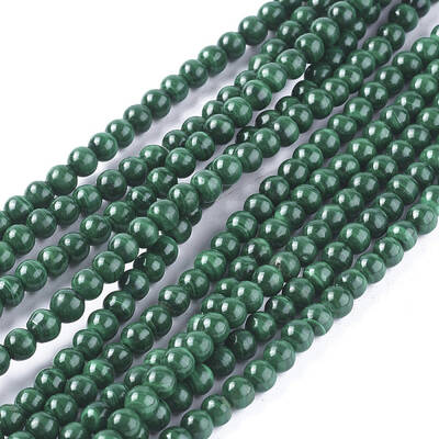 Natural Malachite Bead Strands