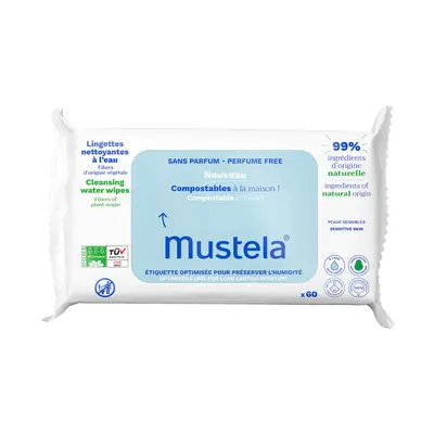 Set Salviettine Detergenti Compostabili Mustela 60 pz