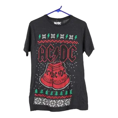 Ac/Dc Christmas T-Shirt - Small Grey Cotton