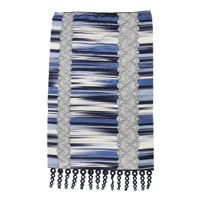 Sinem Striped Scarf - No Size Blue Polyester