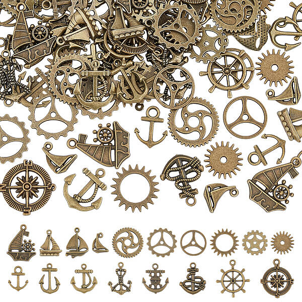 108PCS 18Style Alloy Pendants