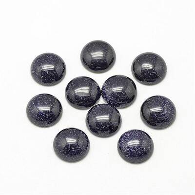 Synthetic Blue Goldstone Cabochons