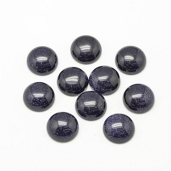 Synthetic Blue Goldstone Cabochons
