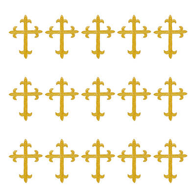 Polyester Metallic Thread Embroidery Applique Patch