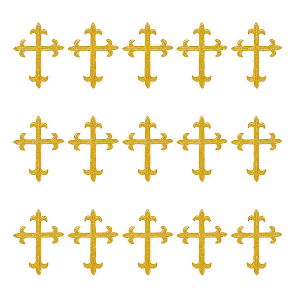 Polyester Metallic Thread Embroidery Applique Patch