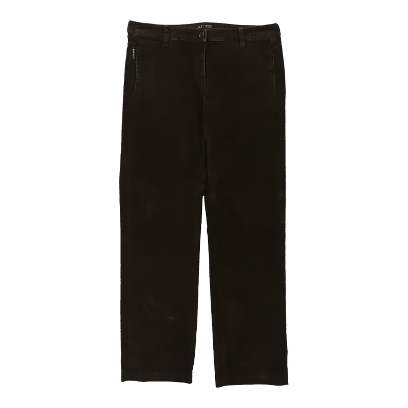 Armani Jeans Cord Trousers - 34W UK 12 Brown Cotton | Size: UK 12