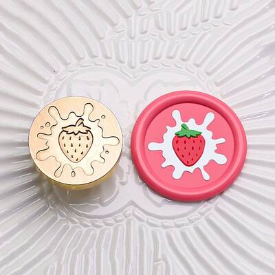 Golden Tone Round Wax Seal Brass Stamp Heads
