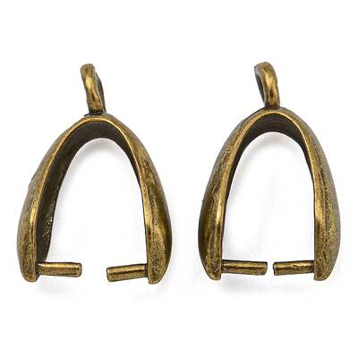 Grade AA Brass Ice Pick Pinch Bails for Pendant Making