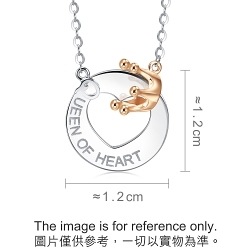 18K White & Red Gold Necklace