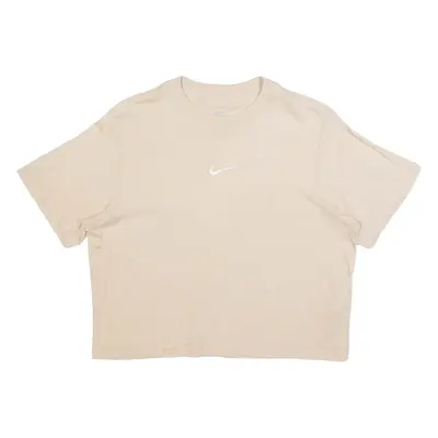 NIKE Cropped Womens T-Shirt Beige L