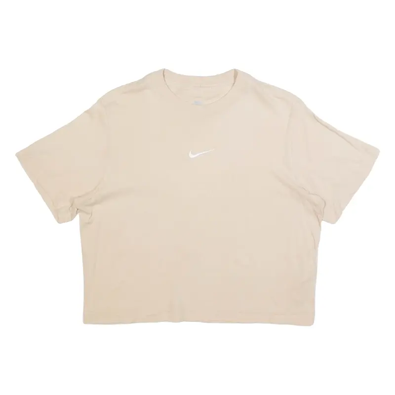 NIKE Cropped Womens T-Shirt Beige L