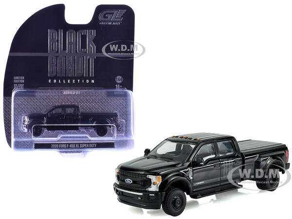 2020 Ford F-450 XL Super Duty Pickup Truck Black Black Bandit Series 31 1/64 Diecast Model Car by Greenlight