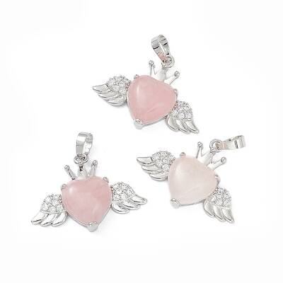 Natural Rose Quartz Pendants