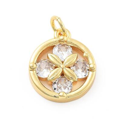 Real 18K Gold Plated Brass Glass Pendants