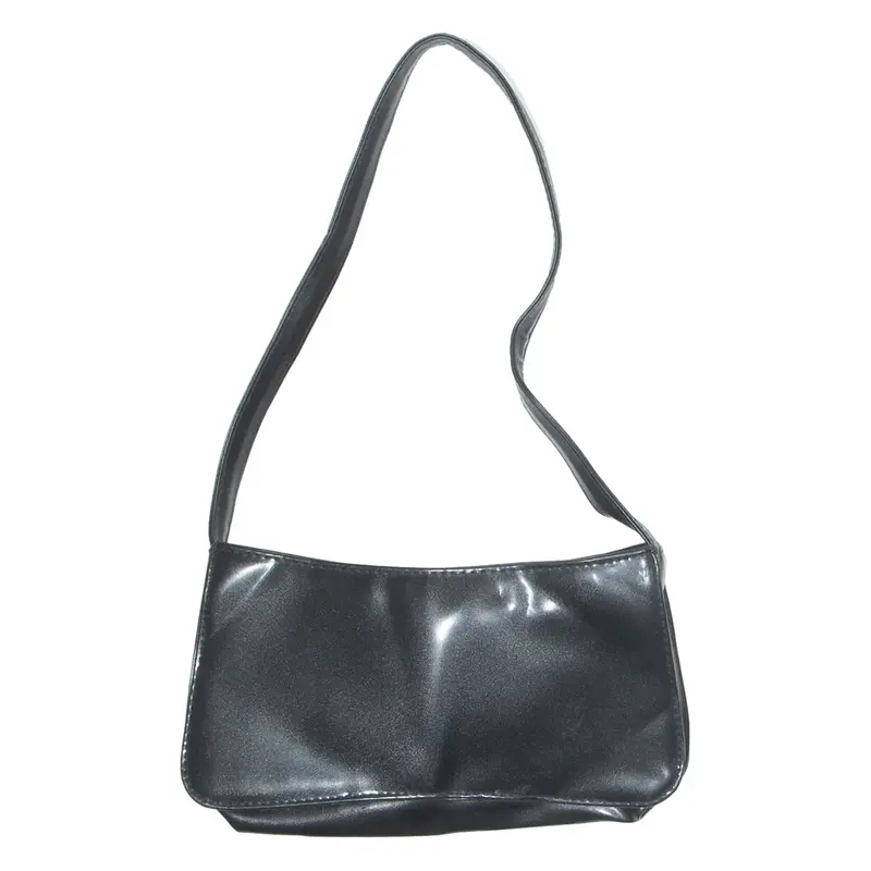 Womens Shoulder Bag Black Faux Leather