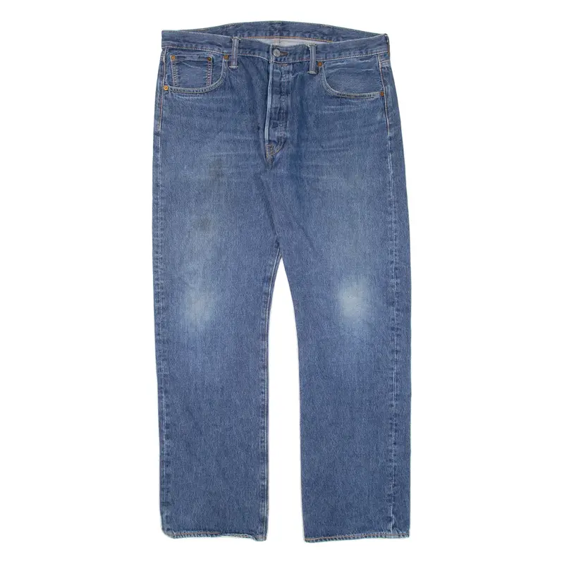 LEVI'S 501 Jeans Mens Blue Regular Straight W38 L32