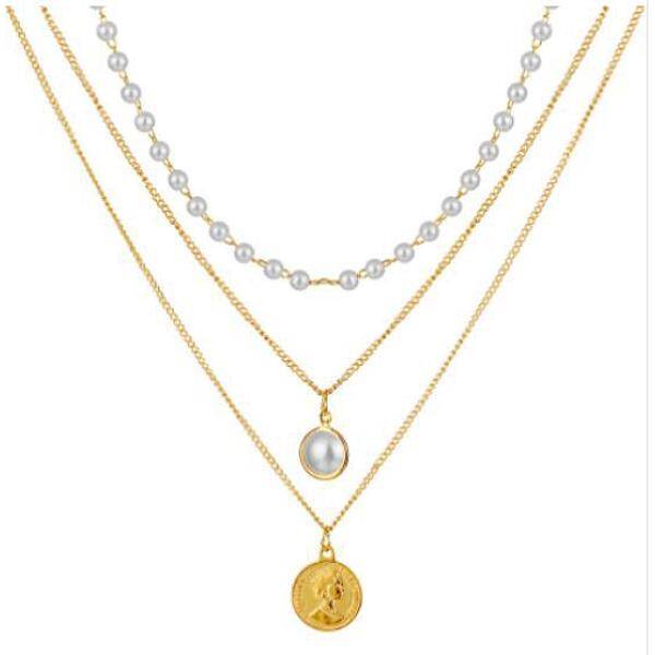 Alloy Pendant Layered Chain Necklaces for Women