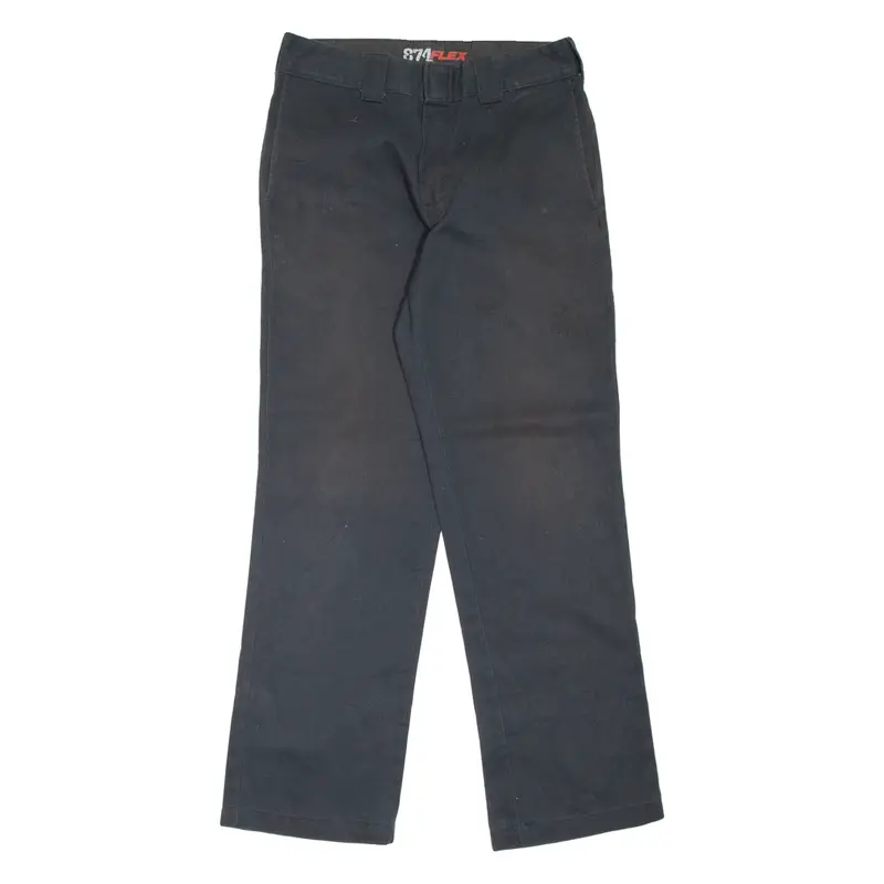 DICKIES 874 Workwear Mens Trousers Black Regular Straight W30 L30