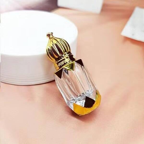 Arabian Style Glass Empty Roller Ball Bottle with Aluminum Lid