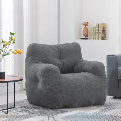 Cvortll Bean Bag Chair for Adults with Tufted Soft Stuffed Filling, Bean Bag Chair with Filler,Fluffy and Lazy Sofa, Comfy Co...