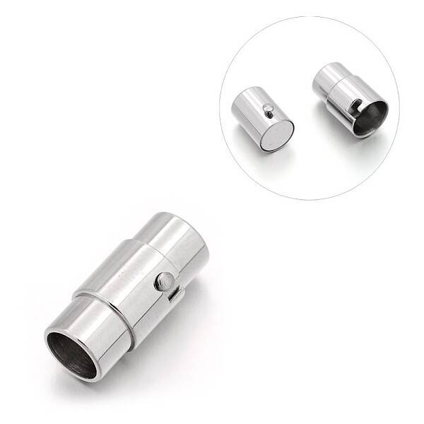 Tarnish Resistant Smooth 304 Stainless Steel Column Locking Tube Magnetic Clasps