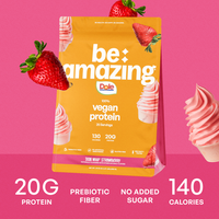 Be Amazing Vegan Protein Powder | Plant | Prebiotic Fiber | Gluten Free | Non Dairy | Low Sugar | Great Tasting | Dole Whip |...