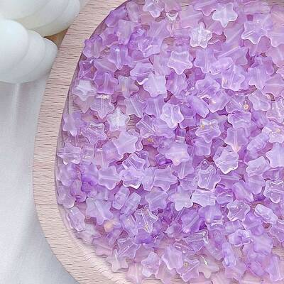 30Pcs Frosted Glass Beads