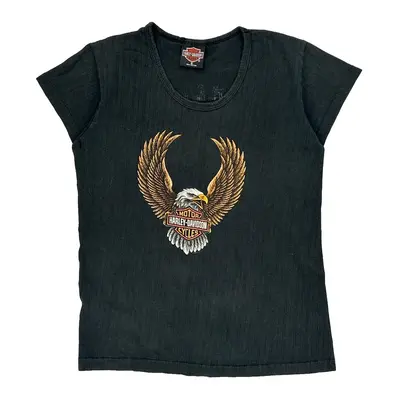 Oak Lawn Harley Davidson Graphic T-Shirt - Small Black Cotton