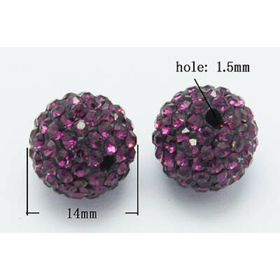 Grade A Rhinestone Pave Disco Ball Beads